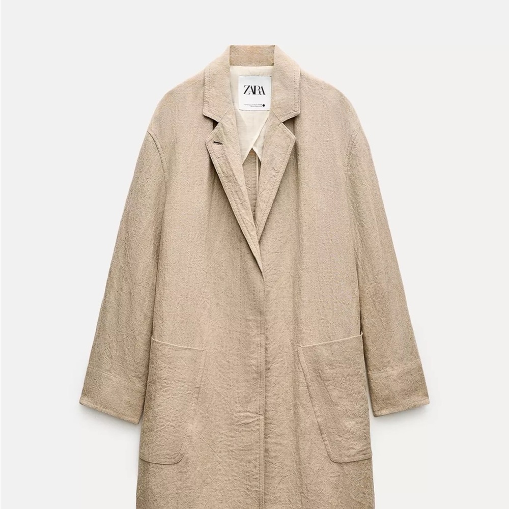 Zara Women’s Linen Duster Coat  M-L NWT